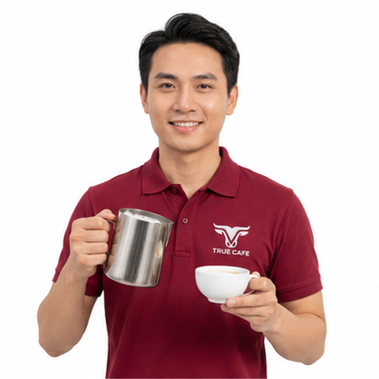Nhân viên True Cafe tư vấn